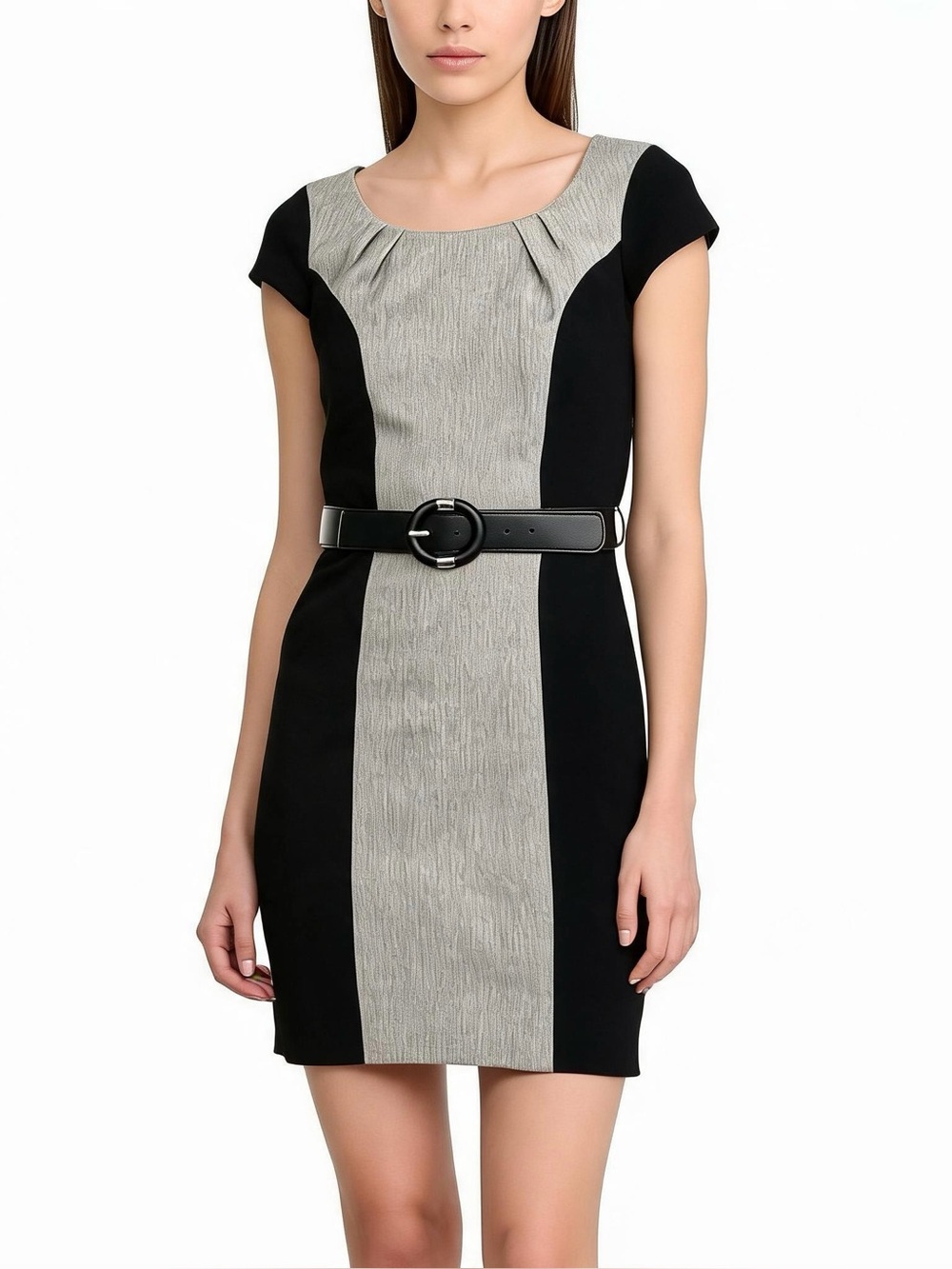 NWOT- BCX Black and Gray Colorblock Mini Dress
